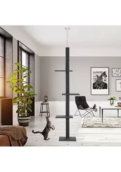 Wholesale ✨ PawHut 4 level Platform Cat Tree with Sisal Covered Scratching Posts Natural Cat Tree Activity Center for kittens Cat tower furniture Grey 🔔 -Cheap PawHut Store Belk 93