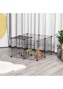 New ❤️ PawHut Pet Playpen Small Animal Cage 22 Panels Portable Metal Wire Yard Fence with Door for Rabbit Chinchilla Hedgehog Guinea Pig 👏 -Cheap PawHut Store Belk 934