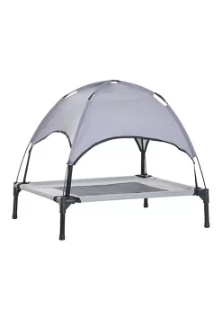 Deals ๐ PawHut Elevated Portable ๐ Dog Cot Cooling Pet Bed With UV Protection Canopy Shade 24 inch ๐