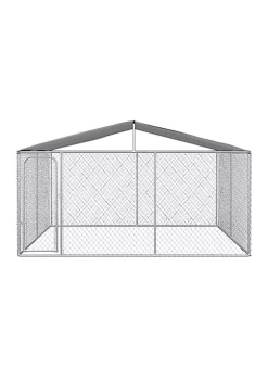 Outlet 🥰 PawHut 🐕 Dog Kennel Heavy Duty Playpen with Galvanized Steel Secure Lock Mesh Sidewalls and Waterproof Cover for Backyard and Patio 13' x 13' x 7' 🔥 -Cheap PawHut Store Belk 948