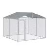 Wholesale 🥰 PawHut 🐕 Dog Kennel Heavy Duty Playpen with Galvanized Steel Secure Lock Mesh Sidewalls and Waterproof Cover for Backyard and Patio 10' x 10' x 7.6' ⌛ -Cheap PawHut Store Belk 991
