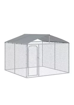 Best reviews of ⭐ PawHut 🐕 Dog Kennel Heavy Duty Playpen with Galvanized Steel Secure Lock Mesh Sidewalls and Waterproof Cover for Backyard and Patio 9.8' x 9.8' x 7.7' 🧨