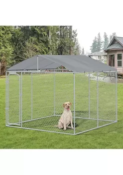 Best reviews of ⭐ PawHut 🐕 Dog Kennel Heavy Duty Playpen with Galvanized Steel Secure Lock Mesh Sidewalls and Waterproof Cover for Backyard and Patio 9.8' x 9.8' x 7.7' 🧨 -Cheap PawHut Store Belk 998