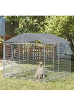 Best reviews of ⭐ PawHut 🐕 Dog Kennel Heavy Duty Playpen with Galvanized Steel Secure Lock Mesh Sidewalls and Waterproof Cover for Backyard and Patio 9.8' x 9.8' x 7.7' 🧨 -Cheap PawHut Store Belk 999